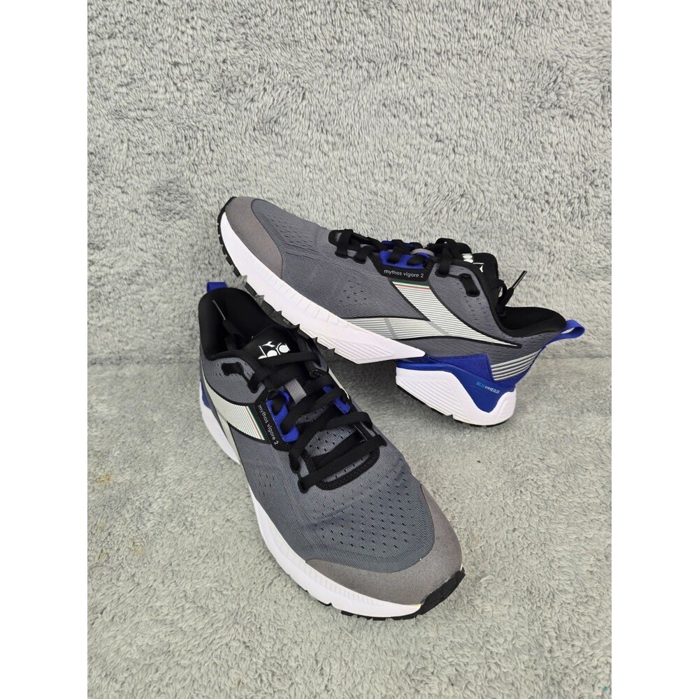 diadora Mythos Blushield Vigore 2 Running Mens Blue, Grey Sneakers Athletic Sho